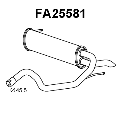 Rear Muffler (FA25581)