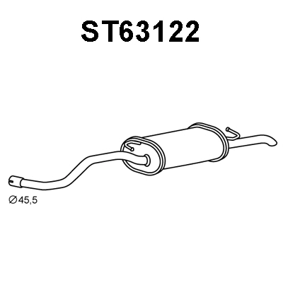 Rear Muffler (ST63122)