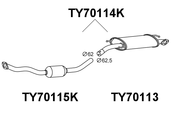 Catalytic Converter (TY70114K)