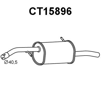 Rear Muffler (CT15896)