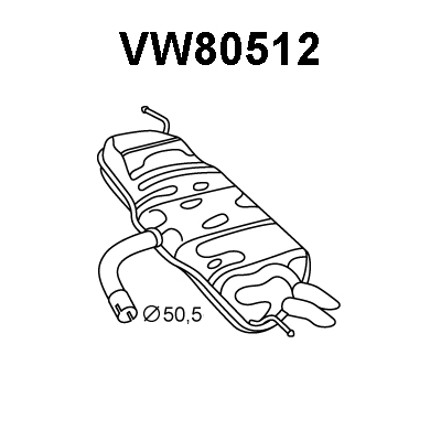 Rear Muffler (VW80512)