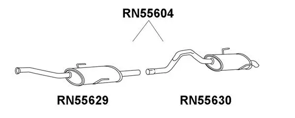 Rear Muffler (RN55604)