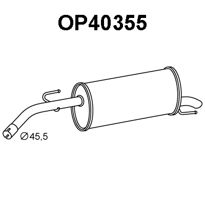 Rear Muffler (OP40355)