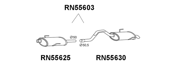 Rear Muffler (RN55603)
