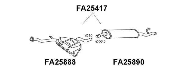Rear Muffler (FA25417)