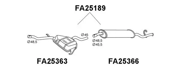 Rear Muffler (FA25189)