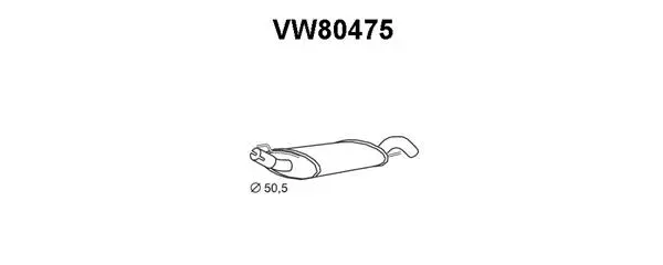 Rear Muffler (VW80475)