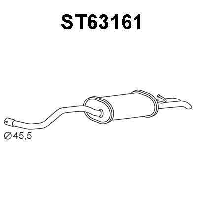 Rear Muffler (ST63161)