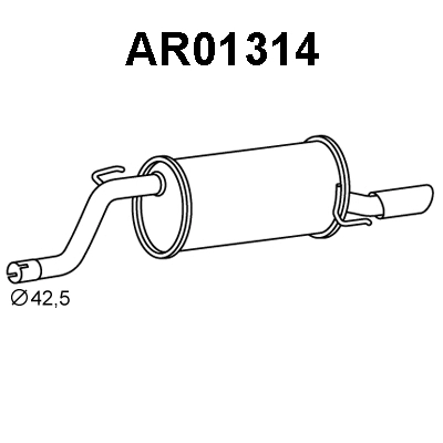 Rear Muffler (AR01314)