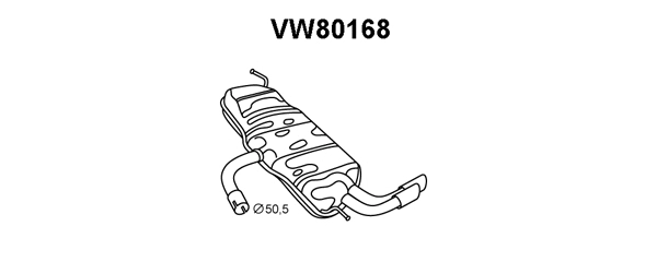 Rear Muffler (VW80168)