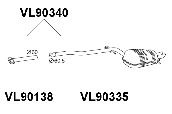 Rear Muffler (VL90340)