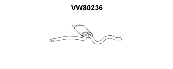 Centre Muffler (VW80236)