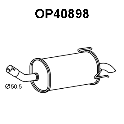 Rear Muffler (OP40898)