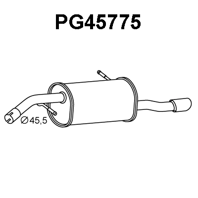 Rear Muffler (PG45775)