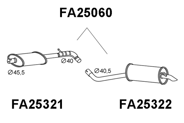Rear Muffler (FA25060)