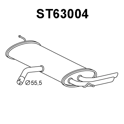 Rear Muffler (ST63004)
