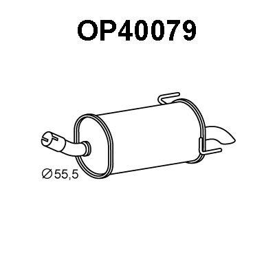 Rear Muffler (OP40079)