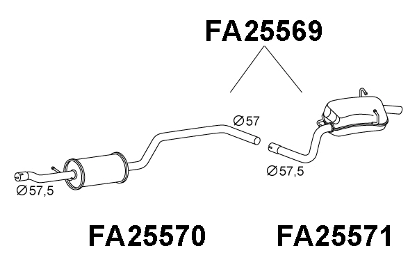 Rear Muffler (FA25569)