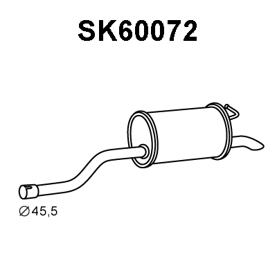 Rear Muffler (SK60072)