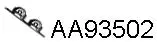 Rubber Strip, exhaust system (AA93502)
