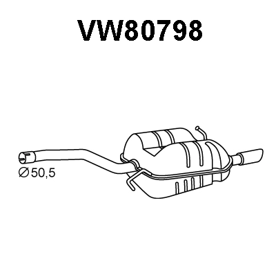 Rear Muffler (VW80798)