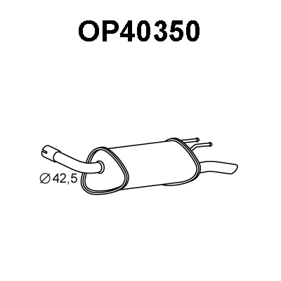 Rear Muffler (OP40350)