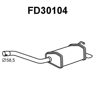 Rear Muffler (FD30104)