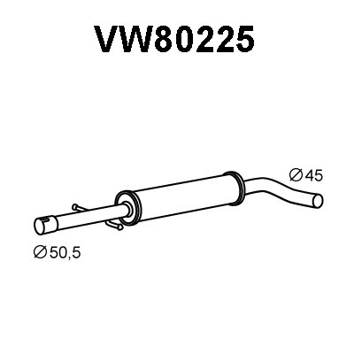 Centre Muffler (VW80225)