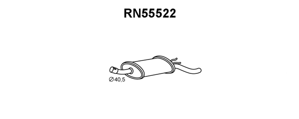 Rear Muffler (RN55522)