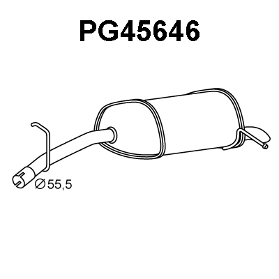 Rear Muffler (PG45646)