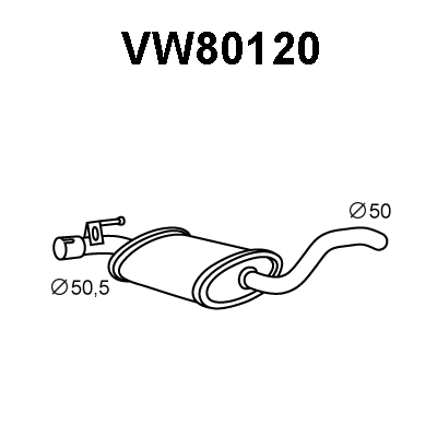 Centre Muffler (VW80120)