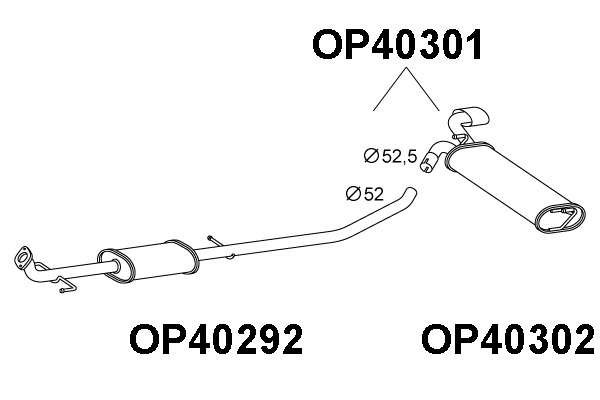Rear Muffler (OP40301)