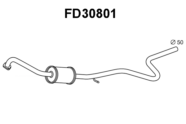 Centre Muffler (FD30801)