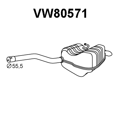 Rear Muffler (VW80571)