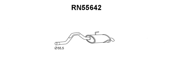 Rear Muffler (RN55642)