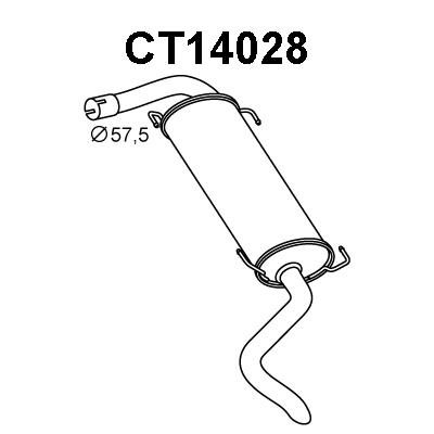 Rear Muffler (CT14028)