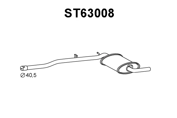 Rear Muffler (ST63008)