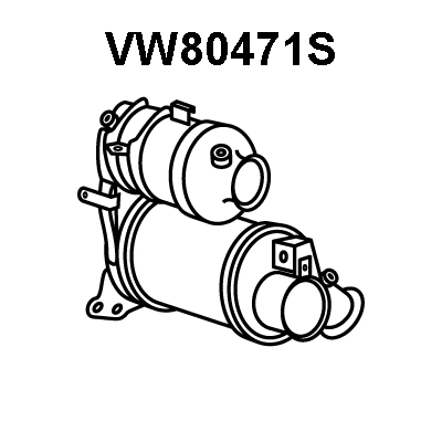 Soot/Particulate Filter, exhaust system (VW80471S)