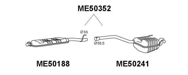 Rear Muffler (ME50352)