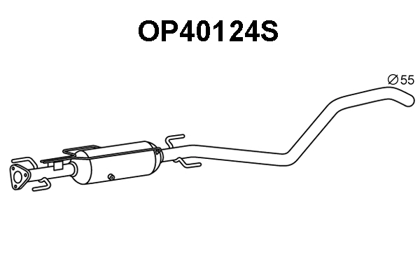 Soot/Particulate Filter, exhaust system (OP40124S)