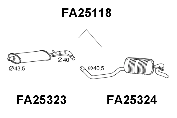 Rear Muffler (FA25118)