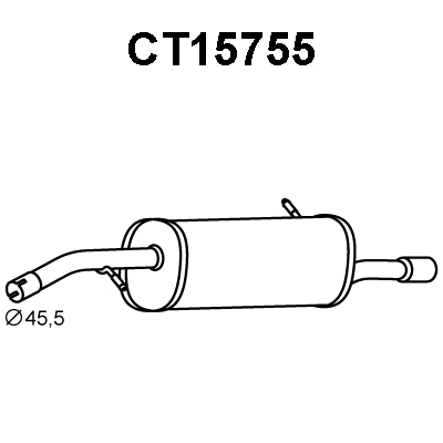 Rear Muffler (CT15755)