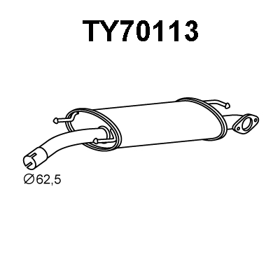 Front Muffler (TY70113)