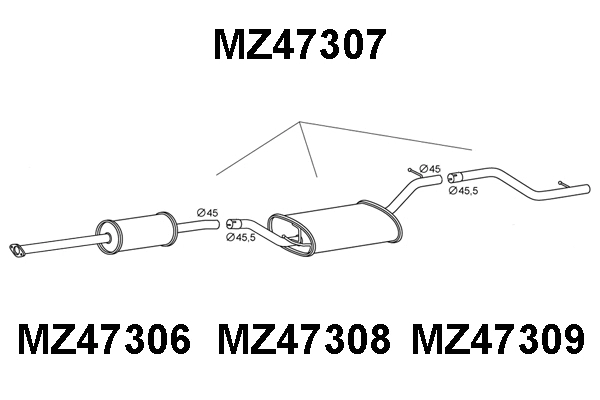 Rear Muffler (MZ47307)