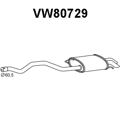 Rear Muffler (VW80729)