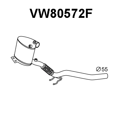 Soot/Particulate Filter, exhaust system (VW80572F)