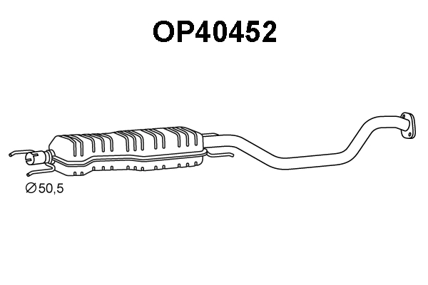 Centre Muffler (OP40452)