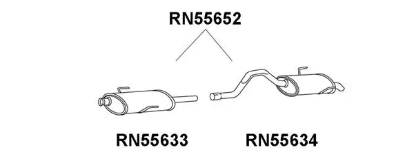Rear Muffler (RN55652)
