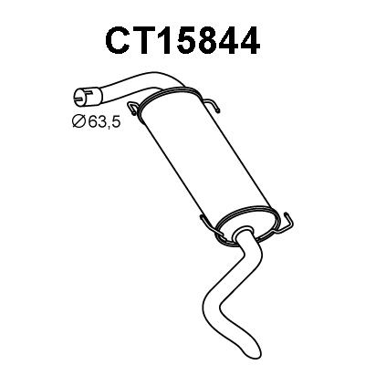 Rear Muffler (CT15844)