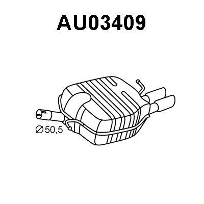 Rear Muffler (AU03409)
